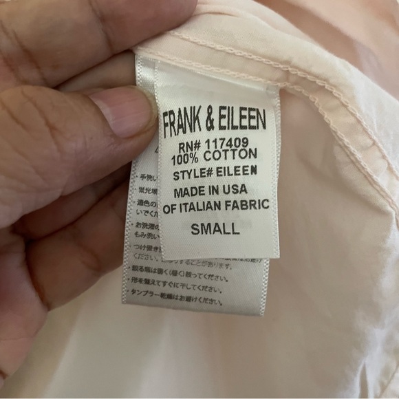 Frank & Eileen Eileen Shirt Baby Pink Button Down Long Sleeve Women's Sz S B10 - Picture 9 of 14